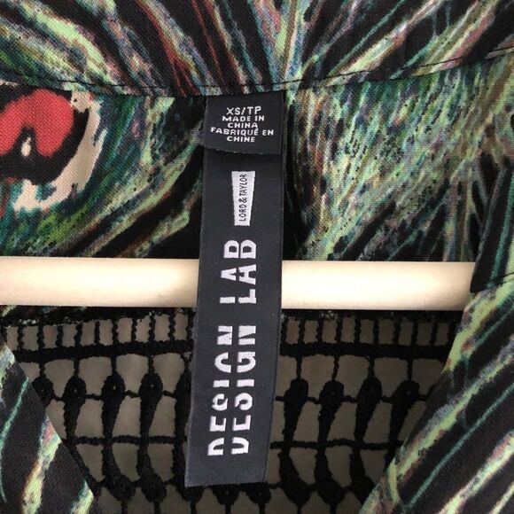 Design Lab Green Peacock mini Tunic dress NWT - Picture 4 of 7